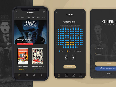 Free Film App UI Design Template