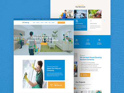 Free House Cleaning Website Template
