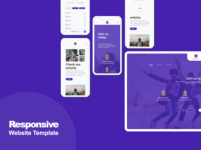 Free Responsive Website Template (Adobe Xd) design free responsive website template free web template free website template freebie freebies interface responsive responsive web design ui website