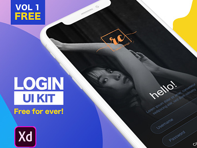 Free Login Ui Kit adobe xd adobexd design free ui kit freebie freebies interface ui