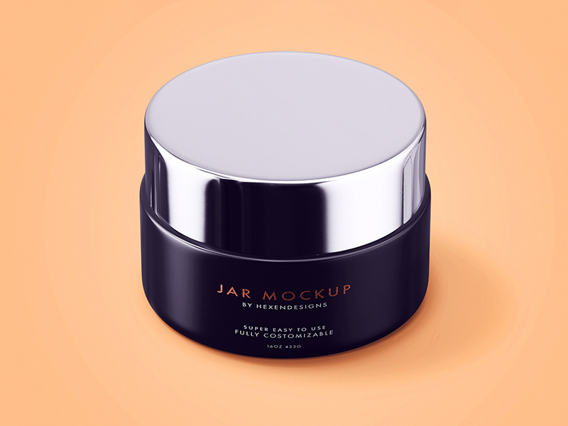 Download Free Cosmetic Cream Jar Mockup by Andy W on Dribbble