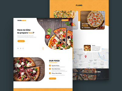 Free Food Website Adobe Xd Template