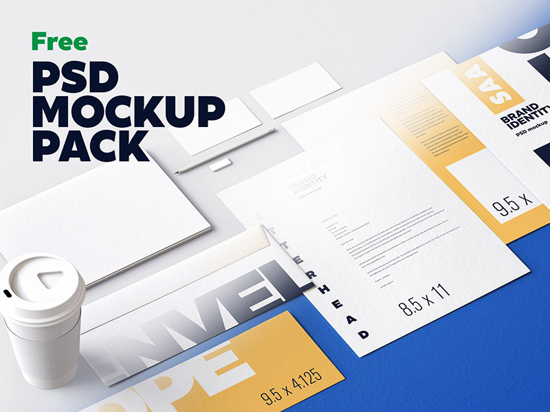 Free Identity Design Mockups Set psd mockup mockup design free psd free mockup mockup interface design freebie freebies