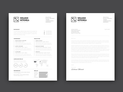Free Simple CV/Resume Template with Cover Letter