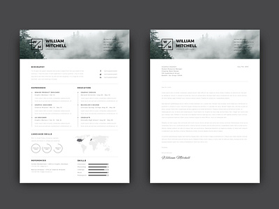 Free Modern CV/Resume Template with Cover Letter cover letter design free resume template freebie freebies resume resume cv resume design resume template