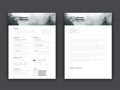 Free Modern CV/Resume Template with Cover Letter