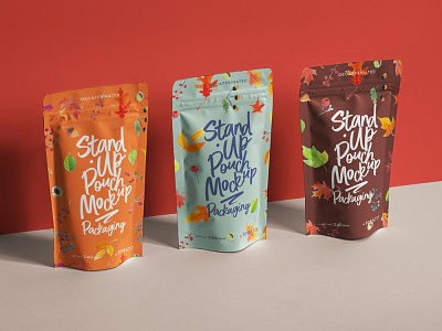 Free Stand Up Pouch Packaging Mockup Set design free mockup free psd freebie freebies interface mockup mockup design psd mockup