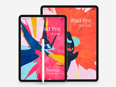 Free 10.5 and 12.9 inch iPad Pro Mockup design free mockup free psd freebie freebies interface mockup mockup design psd mockup