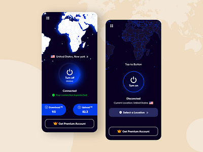 VPN App Ui Design