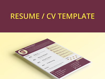 Material Resume / CV Template cv resume template freebie psd resume