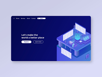 Modern Futuristic Isometric Illustration app branding dashboard design gradient home icon illustration isometric landing page login logo typography ui ux vector