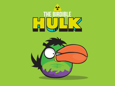 Birdible Hulk android angry angrybirds app birds character comics hulk iphone marvel superhero vector