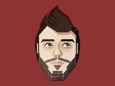 Me avatar flat geometric icon illustrator me portrait self portrait vector