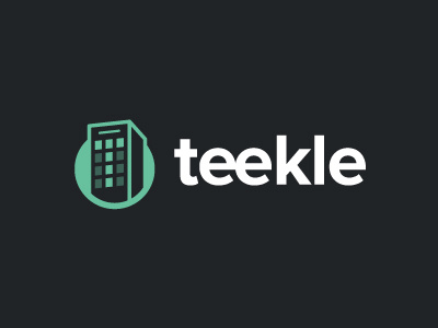 Teekle Logo city games geek icon logo logos mobile nerd tech teekle town website