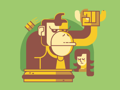 Donkey Kong character donkey kong illustration monkey pixels vector videogame