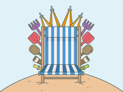 Summer Throne beach funny game of thrones illustration iron throne sea summer vector