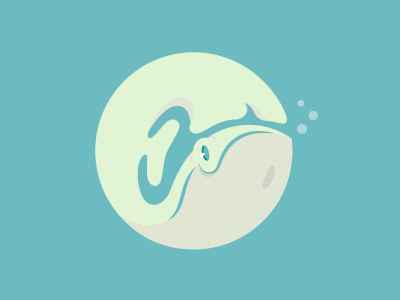 Letter E design fish font illustration lettering sea typo vector whale