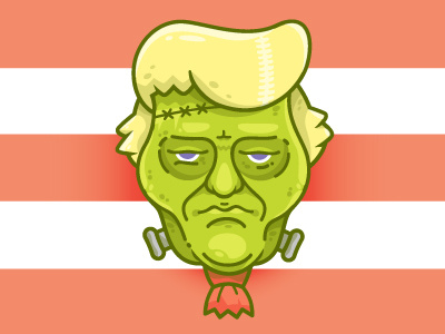Trumpenstein character debate election halloween hillary illustration trump vector vote