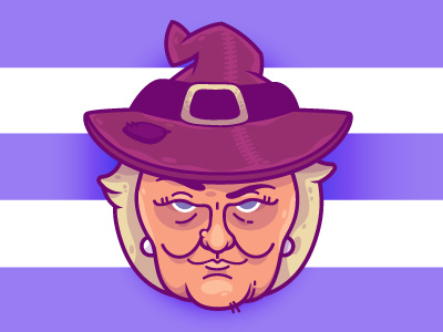 Witchary character debate election halloween hillary illustration trump vector vote