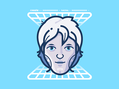 Parzival illustration illustrator movie nerd readyplayerone vector vr