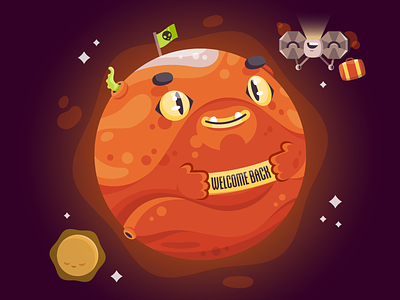 Attacks on Mars character illustration illustrator insight mars nasa space vector
