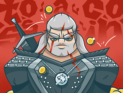 Toss a Coin to your Witcher 🗡💰 character design geralt illustration procreate tv series