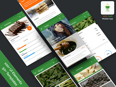 Let's Cook - (Cooking App Concept) adobe xd android app burger concept delivery food illustrator live mobile photoshop ui kits