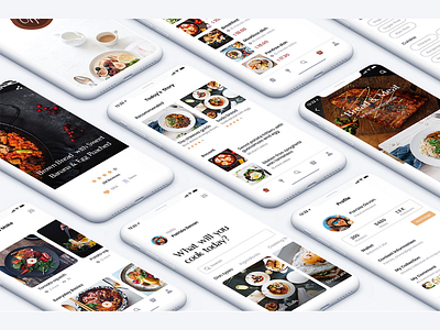 Food Recipe App adobe xd app burger concept delivery food illustrator ios live mobile photoshop ui kits