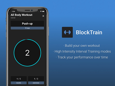 BlockTrain fitness fitness app fitness tracker