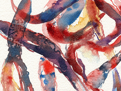 Seaweed watercolor painting