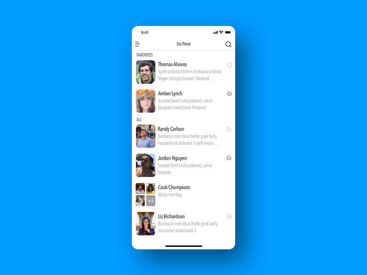 OnPoint Chat concept by Oz on Dribbble