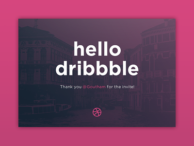 Hello dribbble! debut dribbble first shot hello hello dribbble thanks