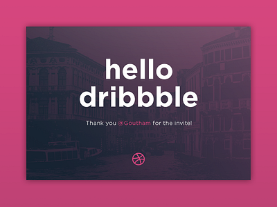 Hello dribbble!