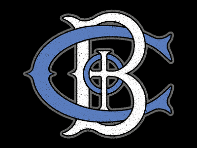 Church On The Block Logo black blue branding crest cross distress gray logo retro vector vintage white