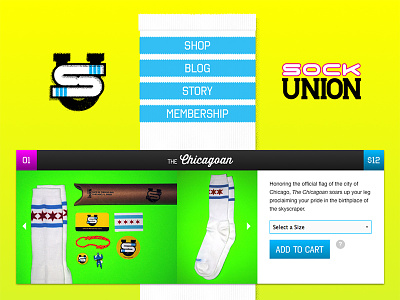 Sock Union Website black clothing cyan magenta socks store stripes ui website yellow