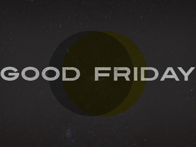 Good Friday circles gray stars texture typography web