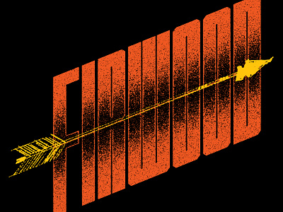 Firwood Arrow apparel arrow black custom distress drawing illustration orange sketch vector yellow