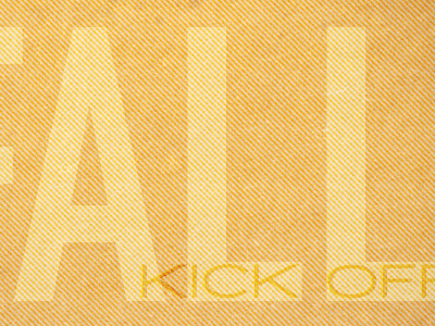 Fall Kick Off angles lines orange texture type yellow