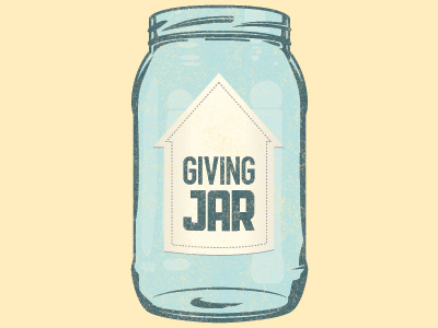 Giving Jar arrow blue cream illustration jar texture