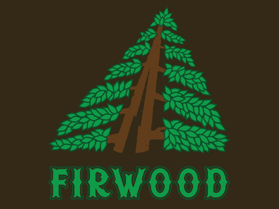 Firwood Leafy Logo T-shirt brown green illustration leaf logo t shirt tree type typography warrior