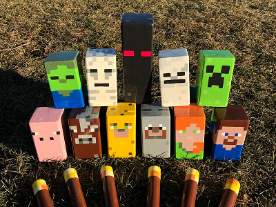 Conquer Your Lawn: Build Your Own Minecraft Kubb Game craft game gaming green kubb lawn game minecraft painting skillshare woodwork