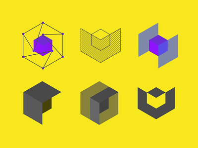 Tesseract Logo Explorations cube cubes explorations hypercube logo sketch tesseract