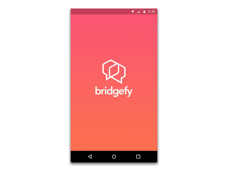 Splash Screen and Tutorial Prototype android bridgefy material design messaging principle splash tutorial