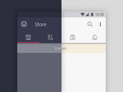 Both sides android dark mode dark theme figma material design toolbar