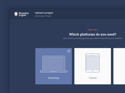 Setting up a project choose onboarding project web