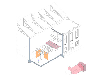 San Isidro Sugar House Axonometric