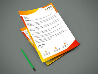 Corporate business letterhead design.