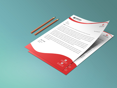 Modern business letterhead design template