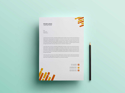 Modern Business Letterhead Design Template a4 abstract brochure business company corporate design document geometric identity illustration layout letter letterhead template minimalist modern paper professional stationary template
