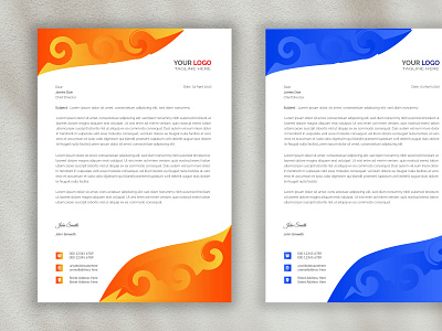 Business Corporate Letterhead Template a4 abstract background brochure business colorful company contract corporate flyer formal headline layout leaflet letter letterhead mockup page print vector